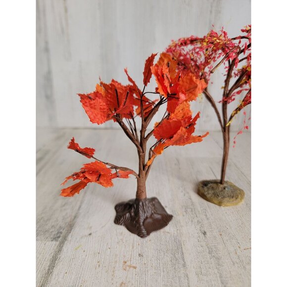 Lemax set tree fall leaf village Halloween accessory set - Picture 2 of 8